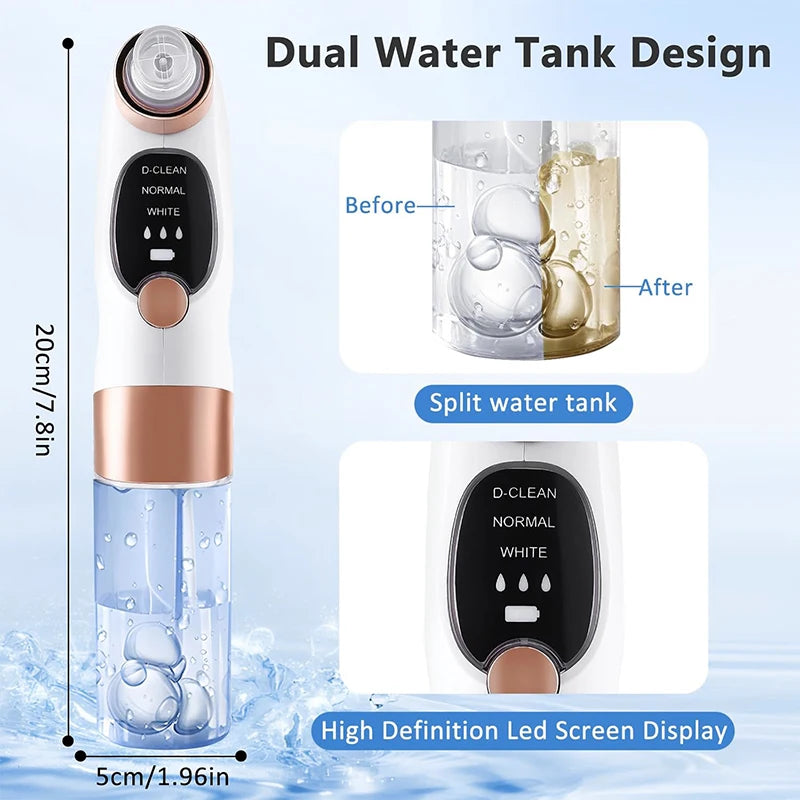 Electric Blackhead Remover Pore Vacuum Face Cleaner Pimple Acne Black Head Removal Water Cycle Black Dot Remove Cleasing Machine