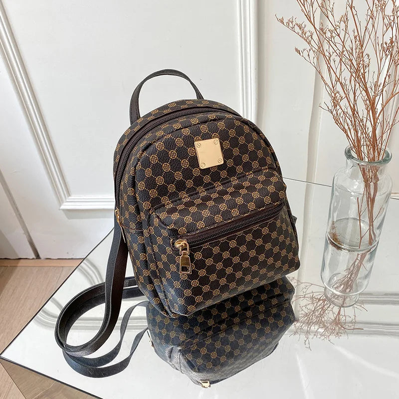 Women's Printed Mini Backpack 2025 Fall/Winter New Personality Everyday Small Coin Bag