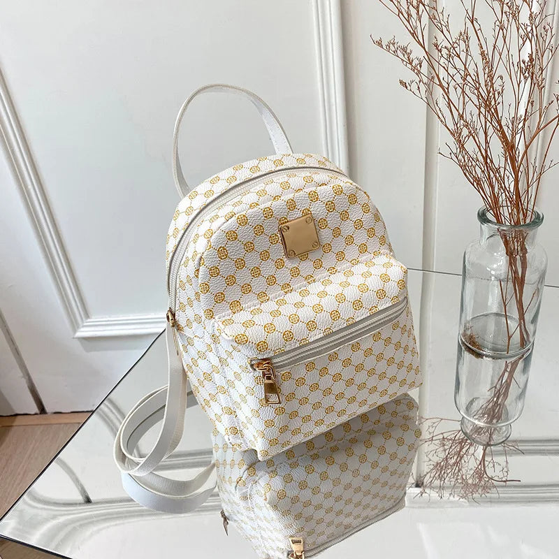 Women's Printed Mini Backpack 2025 Fall/Winter New Personality Everyday Small Coin Bag