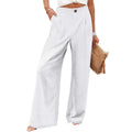 New Wide Leg Pants With Pocket Women Spring Autumn Loose Comfortable Pants Home Outdoor Beach Fashion Casual Trousers
