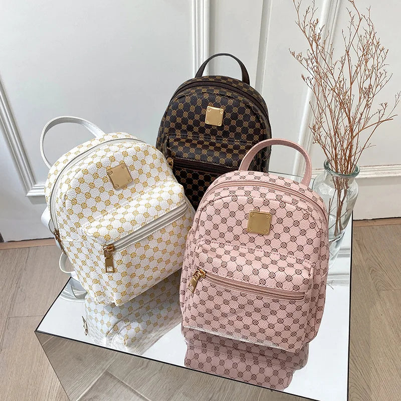 Women's Printed Mini Backpack 2025 Fall/Winter New Personality Everyday Small Coin Bag